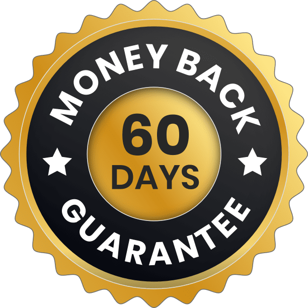 Kerassentials -60-day risk-free money-back guarantee badge