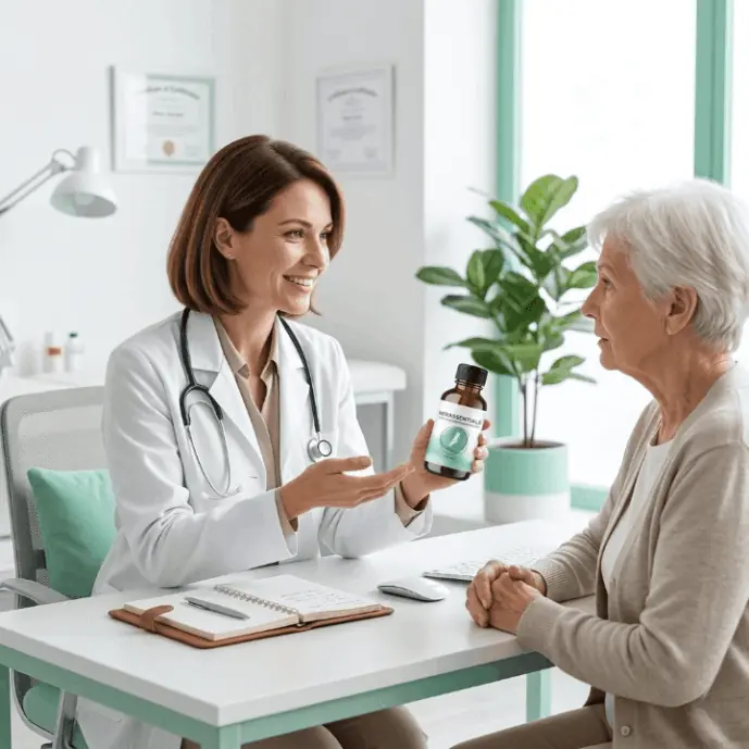 Doctor discussing Kerassentials use during a consultation